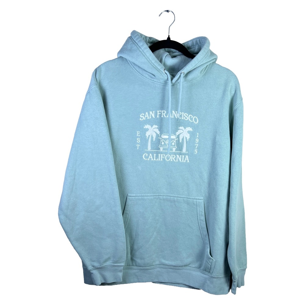 Lane Seven San Francisco Hoodie Unisex L Blue Green Skater Coastal